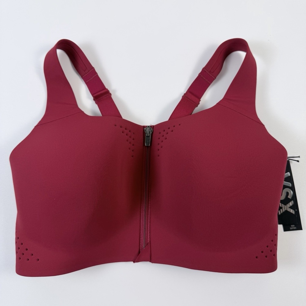Victoria's Secret VSX Featherweight Max Front Close Sports Burgundy Bra 36C NWT